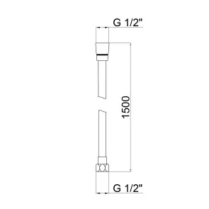 Шланг Lidz Niagara 30 1,5 м LDNIA30NKS28541 Nickel №2