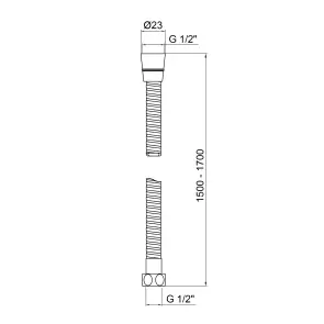 Шланг Lidz Niagara 06 1,5-1,7 м LDNIA06CRM35454 Chrome №2
