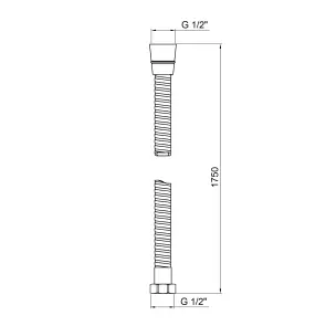 Шланг Lidz Niagara 01 1,75 м LDNIA01CRM22148 Chrome №5