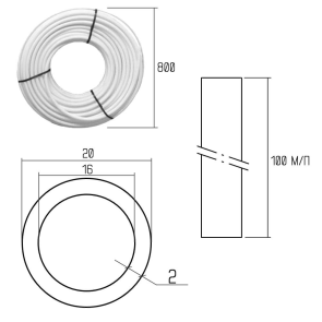 Труба PE-AL-PERT Icma 20х2 мм, 100 м №P199/197 №3