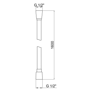 Шланг для ручного душу Qtap Hadice 1600 мм прямоугольний QTHADPVCSQ160B Black Matt №5