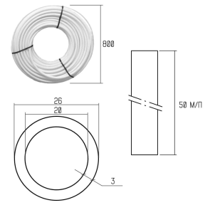Труба PE-AL-PERT Icma 26х3 мм, 50 м №P199 №3