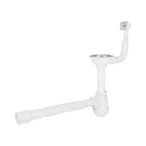 Сифон для кухонной мойки Lidz (WHI) 60 05 M001 01 EURO (выход 50 мм) №1