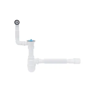 Сифон для кухонной мойки Lidz (WHI) 60 08 E004 00 с круглым переливом (выход 50 мм) №7