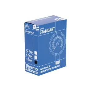 Манометр Thermo Alliance Standart 50 мм 1/4", нижнє підмикання SD1704B №7