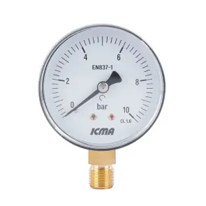 Манометр Icma 1/4" 0-6 бар, нижнє підключення №244 №3