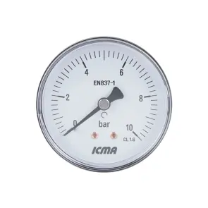 Манометр Icma 1/4" 0-10 бар, заднє підключення №243 №1