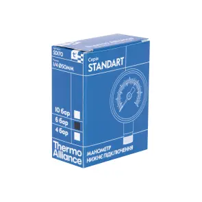 Манометр Thermo Alliance Standart 50 мм 1/4", нижнє підмикання SD1706B №7