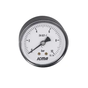 Манометр Icma 1/4" 0-10 бар, заднє підключення №243 №5