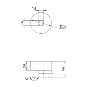 Манометр із гліцерином Thermo Alliancе Forte 4 бар, 1/4"З, нижнє підключення TAF170G4B №2