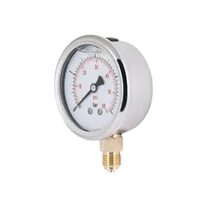 Манометр із гліцерином Thermo Alliancе Forte 4 бар, 1/4"З, нижнє підключення TAF170G4B №3