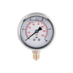 Манометр із гліцерином Thermo Alliancе Forte 10 бар, 1/4"З, нижнє підключення TAF170G10B №1