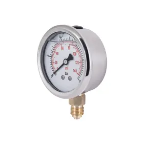 Манометр із гліцерином Thermo Alliancе Forte 10 бар, 1/4"З, нижнє підключення TAF170G10B №3