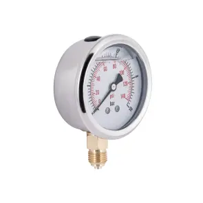 Манометр із гліцерином Thermo Alliancе Forte 10 бар, 1/4"З, нижнє підключення TAF170G10B №4