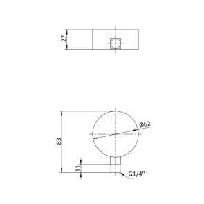 Манометр глицериновый Thermo Alliancе Forte d63 мм, 1/4" С задним подключением (латун.) 0-10 бар TAF171G10B №5