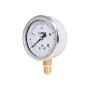 Манометр гліцериновий Thermo Alliance Forte d63 мм, 1/4"З із нижнім підключенням (латунь) 0-16 бар TAF170G16B №3