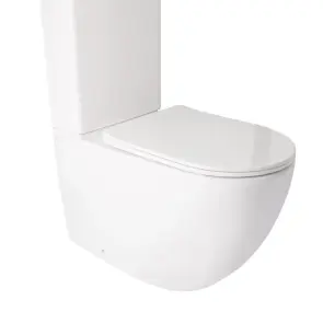 Qtap Jay чаша унитаза напольных гор. выпуск, нижний подвод, без сидения 680*370*815mm WHITE №1