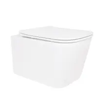 Унітаз підвісний Crow Rimless 485х340х330 мм, White, з сидінням Slim Duroplast/ Soft-close/ Quick Release QT05335171RW Qtap