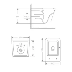 Унитаз подвесной Crow Rimless 485х340х330 мм, White, с сиденьем Slim Duroplast/ Soft-close/ Quick Release QT05335171RW Qtap №2