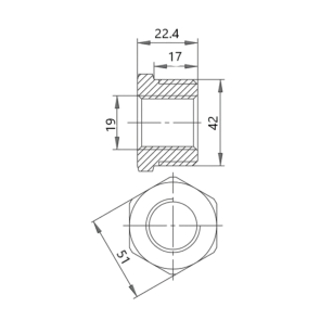 Футорка чавунна радіаторна 1" 1/4х1/2" ВЗ права №2