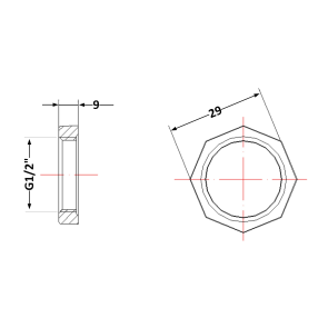 Контргайка чавунна 1/2" №2