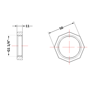 Контргайка чугунная 1" 1/4 №2