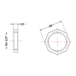 Контргайка чугунная 1" 1/2 №2