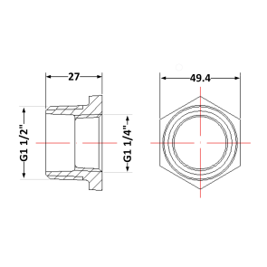 Футорка чавунна 1" 1/2х1" 1/4 ЗР №2