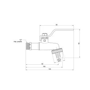 Кран поливочный Thermo Alliance Standart 1/2" SD140W15 №2