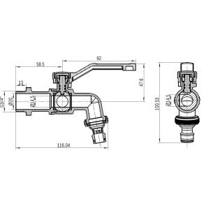 Кран шаровой для полива Thermo Alliance Forte 3/4"С незамерзающий TAF141W20 №2