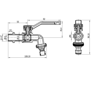 Кран шаровой для полива Thermo Alliance Forte 1/2"С незамерзающий TAF141W15 №3