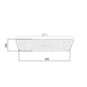 Лійка для верхнього душу Qtap Hlavova 300x200 мм прямокутна QTHLA107BLM45783 Black Matt №2