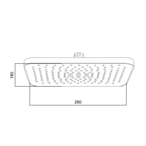 Воронка для верхнего душа Qtap Hlavova 260x180 мм прямоугольная QTHLA107CRM45785 Chrome/White №2