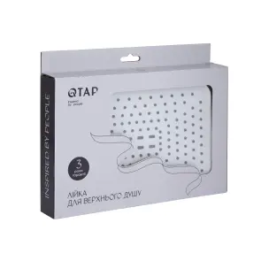 Воронка для верхнего душа Qtap Hlavova 260x180 мм прямоугольная QTHLA107CRM45785 Chrome/White №5