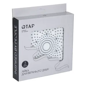 Лейка для верхнего душа Qtap Hlavova D 230 мм круглая QTHLA107CRM45787 Chrome/White №5