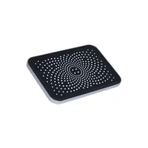 Лійка для верхнього душу Qtap Hlavova 260x180 мм прямокутна QTHLA107CRM45784 Chrome/Black №1