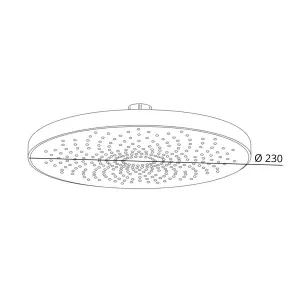 Лійка для верхнього душу Qtap Hlavova D 230 мм округла QTHLA107BLM45788 Black Matt №2