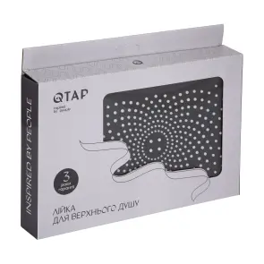 Лійка для верхнього душу Qtap Hlavova 260x180 мм прямокутна QTHLA107CRM45784 Chrome/Black №5