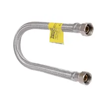 Шланг для воды Thermo Alliance Forte D10 (усиленный) 30 см, нерж. оплетки 1/2"x1/2" ВВ TAF384W30
