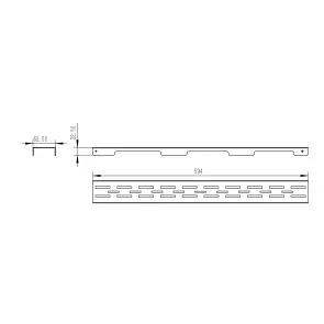Решетка для линейного трапа Qtap Grate FD600 (NKS) №3