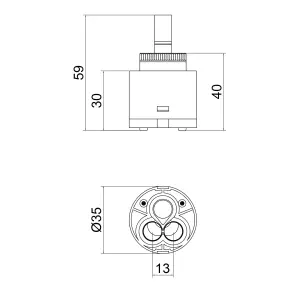 Картридж для смесителя Qtap Spojeni 35 мм QT35MM №2
