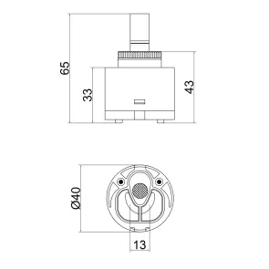 Картридж для смесителя Qtap Spojeni 40 мм QT40MM №2