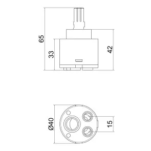 Картридж для смесителя Lidz Repair 40 (k40) LDREP4025840 №2