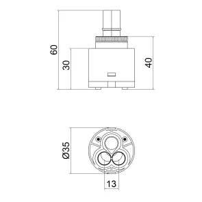 Картридж для смесителя Lidz Repair 35 (k35) LDREP3525841 №1