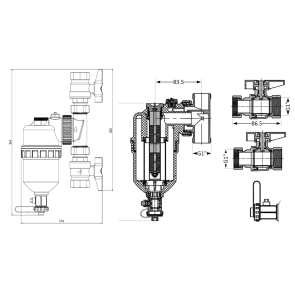 Фильтр-дешламатор Thermo Alliance Forte 1", поворотный (магнитный шламоуловитель) TAF400G25 №2