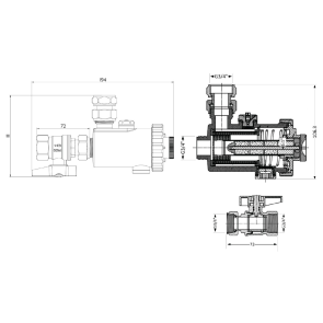 Фильтр-дешламатор Thermo Alliance Forte 3/4", угловой (магнитный шламоуловитель) TAF420G20 №2
