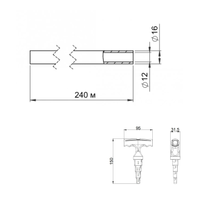 Акційний набір Thermo Alliance: Труба для підлоги PEX-a EVOH 16x2.0 мм (240 м) TAS00316240 + Калібратор для м/п труб d16-32 STD-405 №2