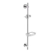 Устойчивая стойка Qtap Sprha 700 мм округлая с полкой QT003 Chrome