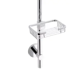 Стійка універсальна Qtap Sprha 700 мм округла з полицею QT003 Chrome №4