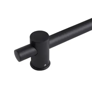 Душевая стойка с держателем универсальная Qtap Lepit 665 мм округлая QTLEP82103OB Black Matt №3